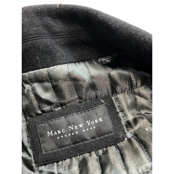 Mark New York Overcoat Gray Wool Blend Button Down Men's XL - Picture 6 of 8